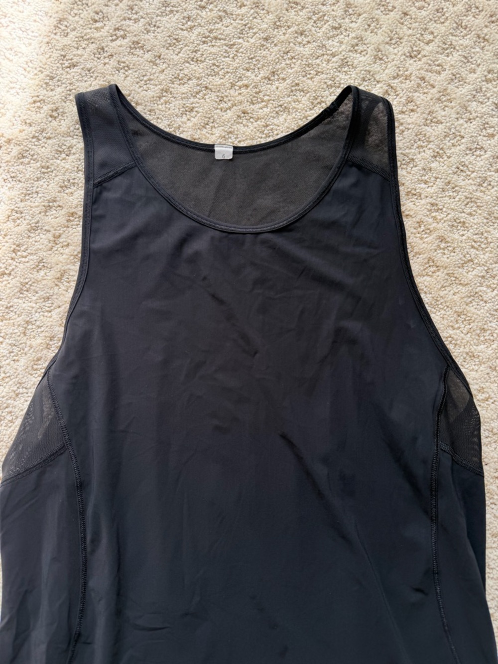 lululemon athletica Black Mesh-Accent Tank Top